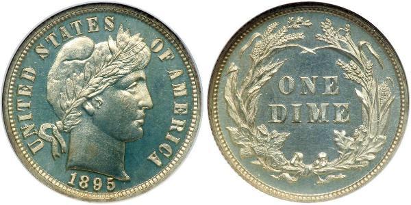 10 Цент / 1 Дайм США (1776 - ) Серебро/Медь 