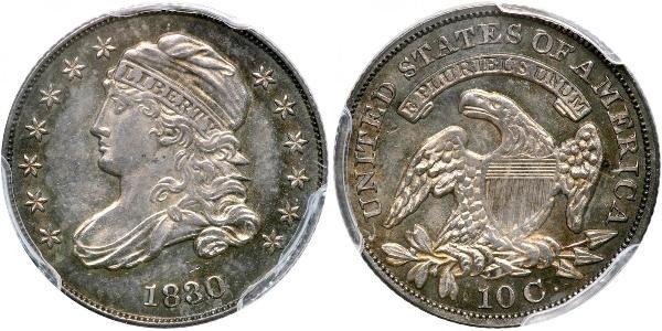 10 Цент / 1 Дайм США (1776 - ) Серебро/Медь 