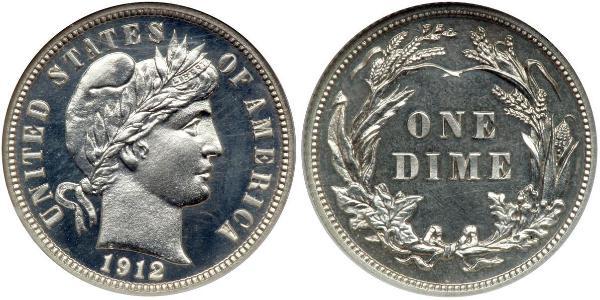 10 Цент / 1 Дайм США (1776 - ) Серебро/Медь 