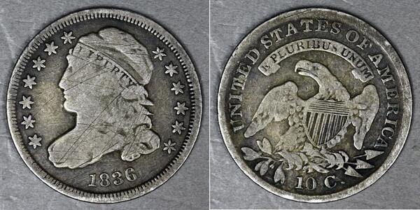 10 Цент / 1 Дайм США (1776 - ) Серебро/Медь 