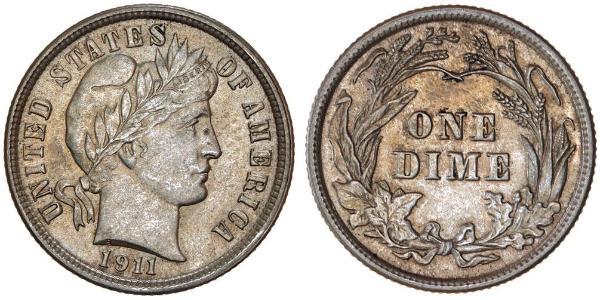 10 Цент / 1 Дайм США (1776 - ) Серебро/Медь 