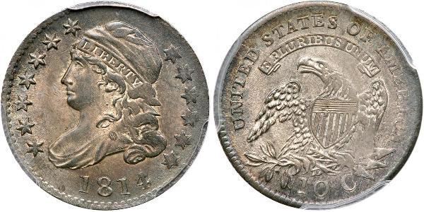 10 Цент / 1 Дайм США (1776 - ) Серебро/Медь 