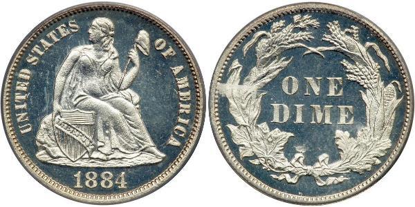 10 Цент / 1 Дайм США (1776 - ) Серебро/Медь 