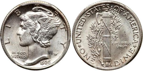 10 Цент / 1 Дайм США (1776 - ) Серебро/Медь 