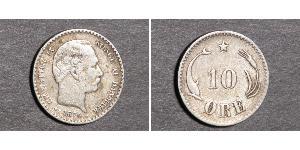 10 Эре Дания  Кристиан IX король Дании (1818-1906)