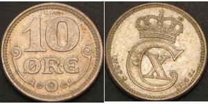 10 Эре Дания  Кристиан X (король Дании) (1870 - 1947)