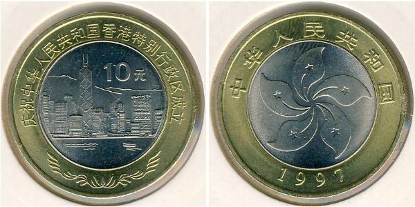 10 Юань Китайская Народная Республика Биметалл 