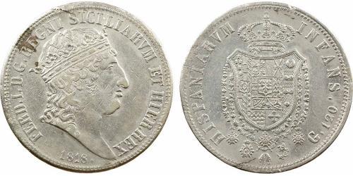 120 Grana Italian city-states Argent Ferdinand I of the Two Sicilies (1751 - 1825)