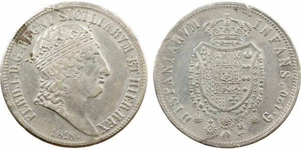 120 Grana Italian city-states Plata Ferdinand I of the Two Sicilies (1751 - 1825)