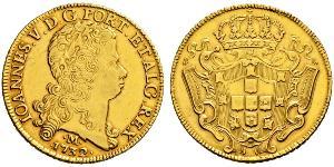 12800 Reis Brasilien Gold Johann V. von Portugal (1689-1750)