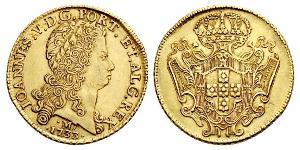 12800 Reis Brasilien Gold Johann V. von Portugal (1689-1750)