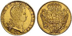 12800 Reis Brasilien Gold Johann V. von Portugal (1689-1750)