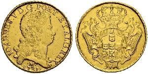 12800 Reis Brasilien Gold Johann V. von Portugal (1689-1750)