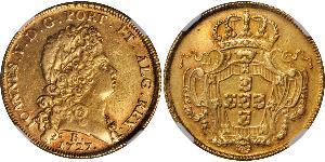 12800 Reis Brasilien Gold Johann V. von Portugal (1689-1750)