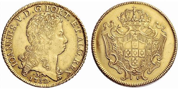 12800 Reis Brazil Gold John V of Portugal (1689-1750)