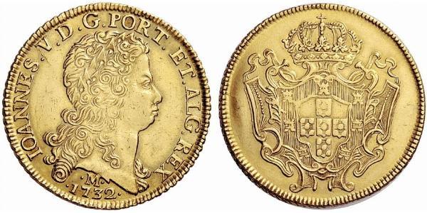 12800 Reis Brazil Gold John V of Portugal (1689-1750)