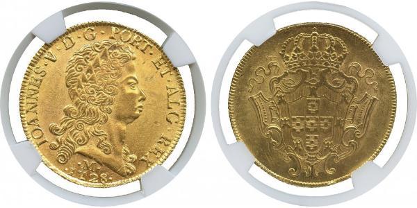 12800 Reis Brazil Gold John V of Portugal (1689-1750)