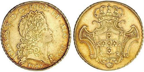 12800 Reis Kingdom of Portugal (1139-1910) Gold John V of Portugal (1689-1750)