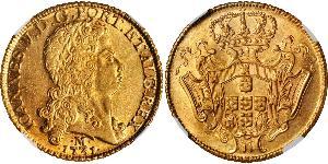12800 Reis Brasile Oro Giovanni V del Portogallo (1689-1750)