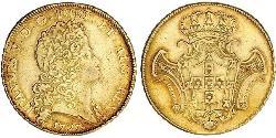 12800 Reis Reino de Portugal (1139-1910) Oro Juan V de Portugal (1689-1750)
