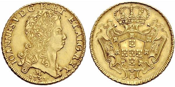 12800 Рейс Бразилія Золото Жуан V король Португалії (1689-1750)