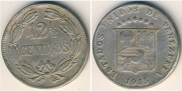 12.5 Centimo Venezuela Cuivre/Nickel 