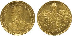 12.5 Leu Regno di Romania (1881-1947) Oro Carlo I di Romania (1839 - 1914)