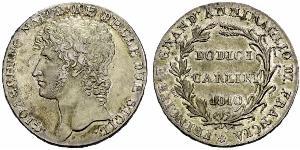 12 Carlin / 1 Piastre Italien / Italian city-states Silber 