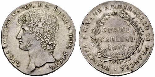 12 Carlin / 1 Piastre Italien / Italian city-states Silber 