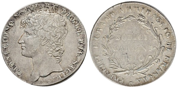 12 Carlin / 1 Piastre Italien / Italian city-states Silber 
