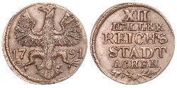 12 Heller Free Imperial City of Aachen (1306 - 1801) 銅 