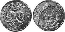 12 Kreuzer Margrave of Baden-Durlach (1535 - 1771) 銀 