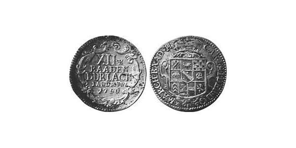 12 Kreuzer Margrave of Baden-Durlach (1535 - 1771) 銀 