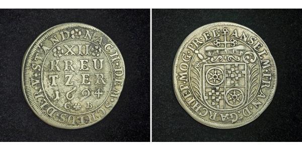 12 Kreuzer 德国 銀 