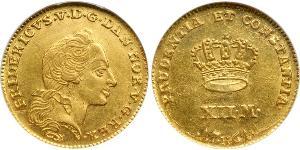 12 Mark Denmark-Norway (1536-1814) Gold Frederick V of Denmark (1723 - 1766)