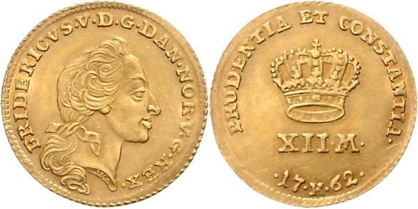 12 Mark Dänemark-Norwegen (1536-1814) Gold Friedrich V. (Dänemark und Norwegen) (1723 - 1766)