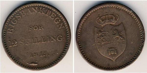 12 Skilling Denmark Copper 