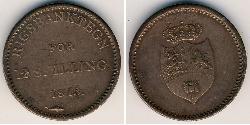 12 Skilling Dänemark Kupfer 