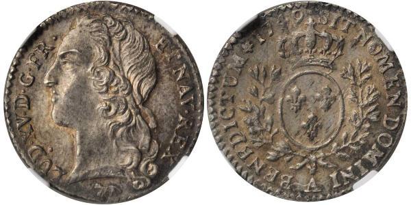 12 Соль Королевство Франция (843-1791) Серебро Людовик XV (1710-1774)