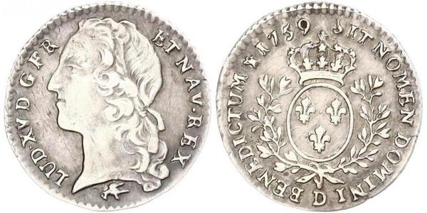 12 Соль Королевство Франция (843-1791) Серебро Людовик XV (1710-1774)