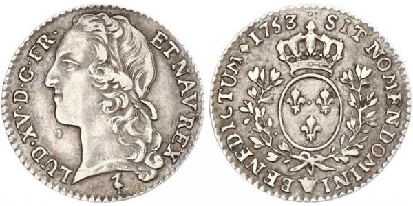 12 Соль Королевство Франция (843-1791) Серебро Людовик XV (1710-1774)