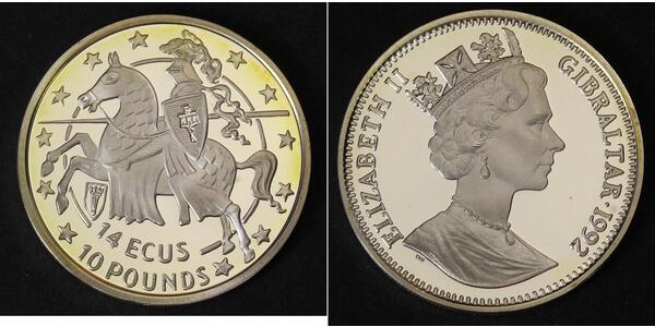 14 Ecu Gibraltar Argent 