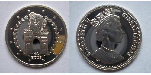 14 Ecu  Argent Elizabeth II (1926-2022)