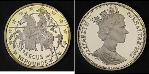 14 Ecu Gibraltar Silber 