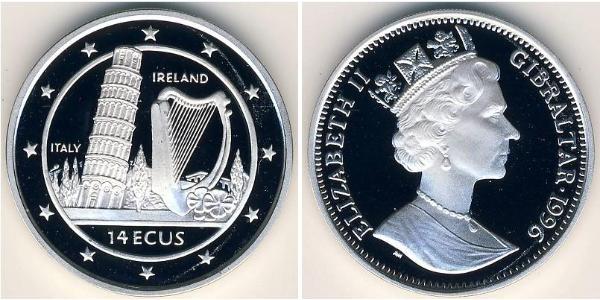 14 Ecu Gibraltar Silver 