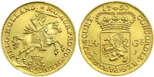 14 Gulden Repubblica delle Sette Province Unite (1581 - 1795) Oro 