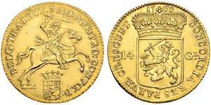 14 Gulden 荷蘭共和國 (1581 - 1795) 金 
