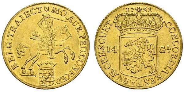 14 Gulden 荷蘭共和國 (1581 - 1795) 金 