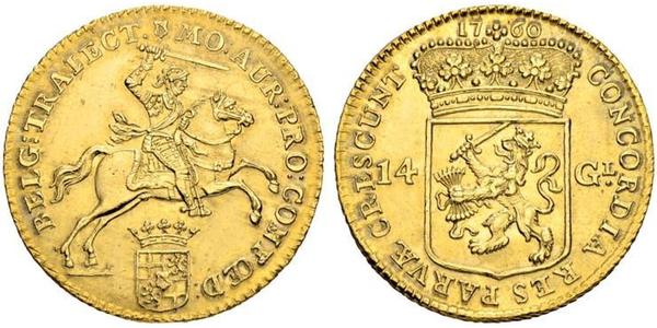 14 Гульден Республика Соединённых провинций (1581 - 1795) Золото 