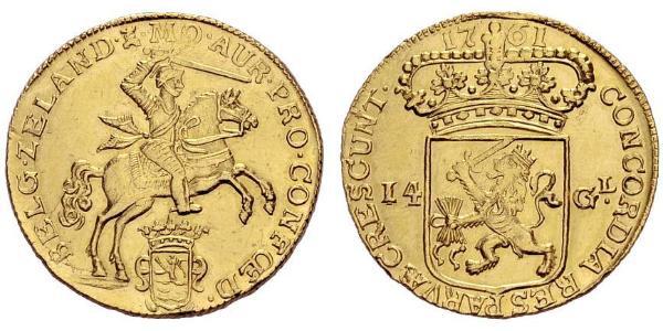 14 Гульден Республика Соединённых провинций (1581 - 1795) Золото 